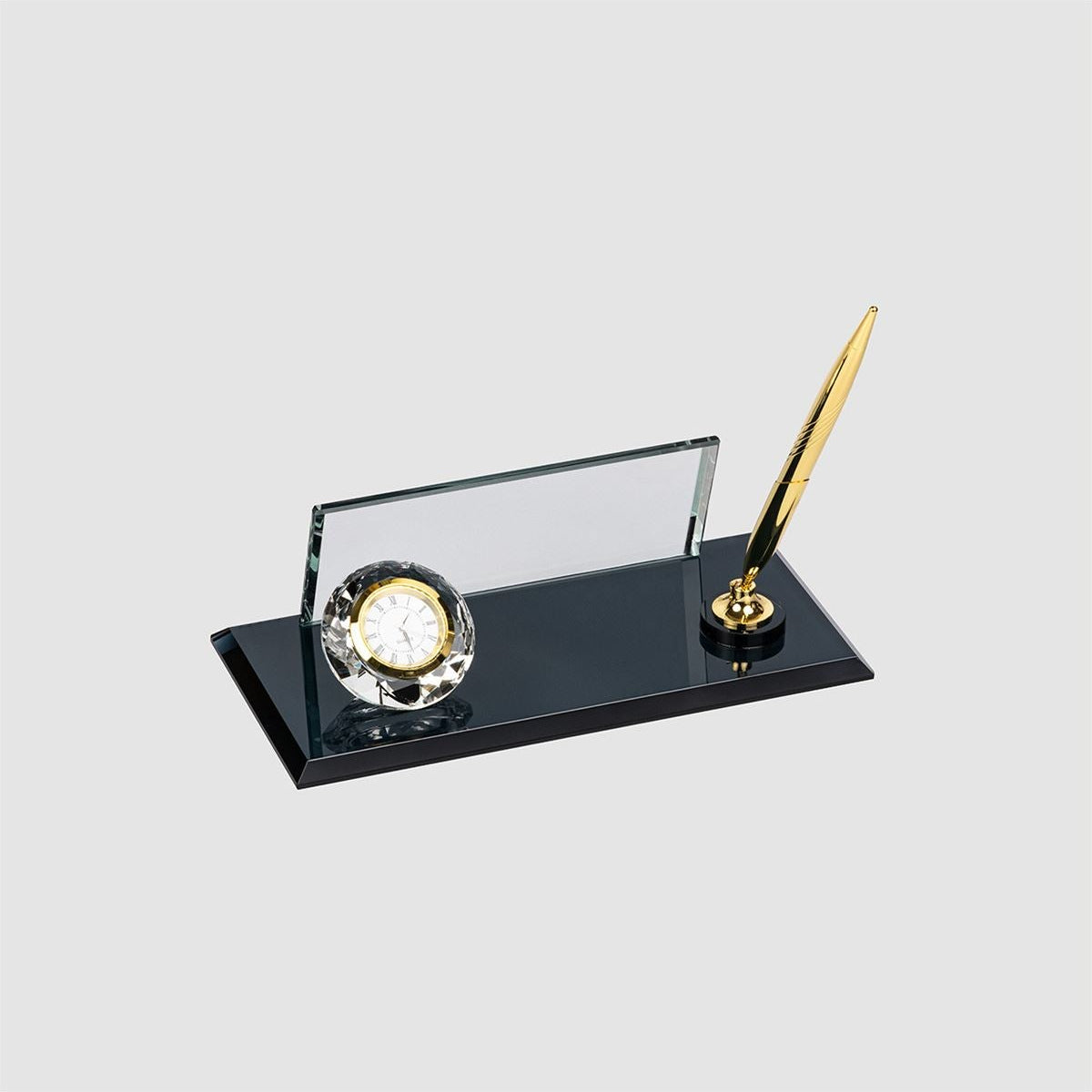 Glass Desk Name Plate - Golden